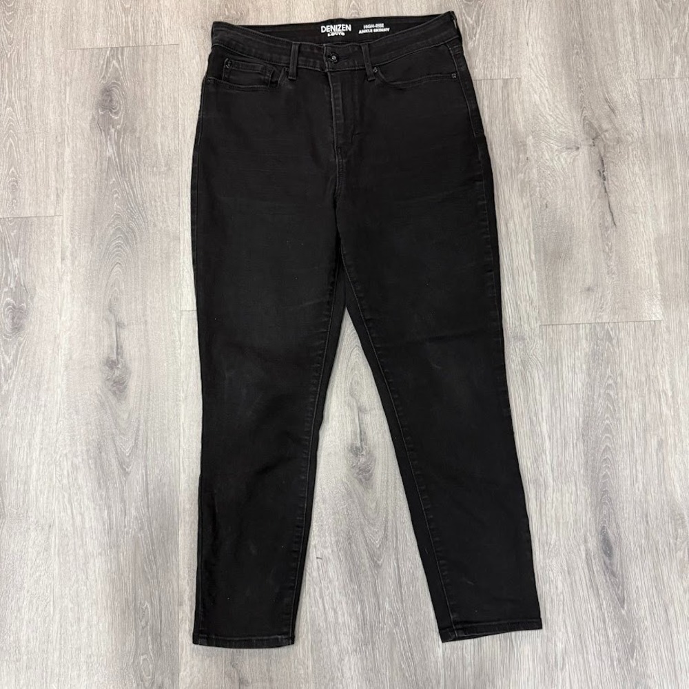 Denizen Levi's High Rise Ankle Skinny Jeans Womens 10M Black 30x26